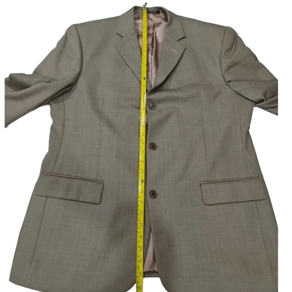 Andrew Fezza Vintage S&K Famous Brands Men's Tan Wool Sportscoat Jacket